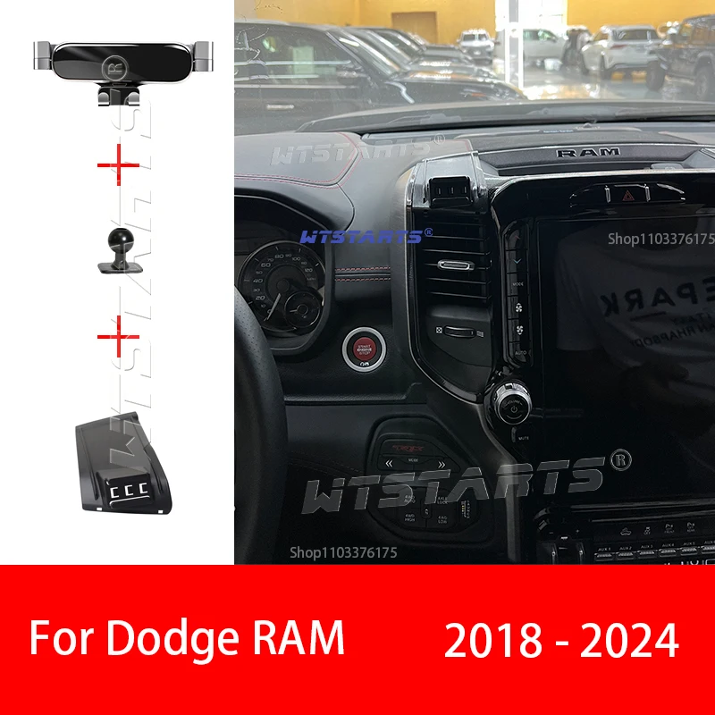 

Автомобильный Держатель Для Телефона, Крепление Для Dodge RAM 2018-2024, Регулируемый GPS-навигатор, Специальный Кронштейн