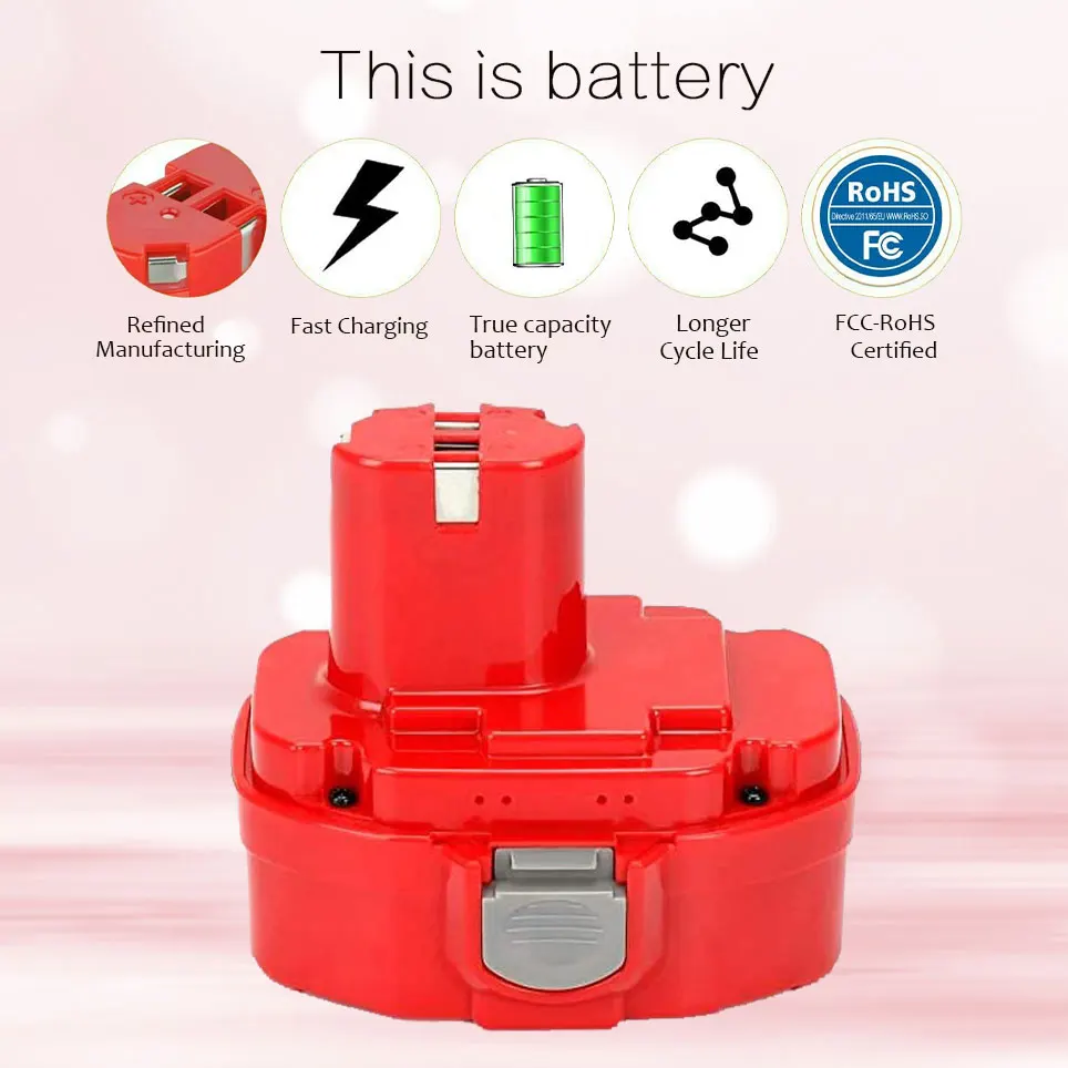 

2022 18V battery for 12800mAh DK1032DL, DK1033DL, 192826-5 192827-3, 194105-7 JR180D, JR180DWB Ni-MH ni-cd battery