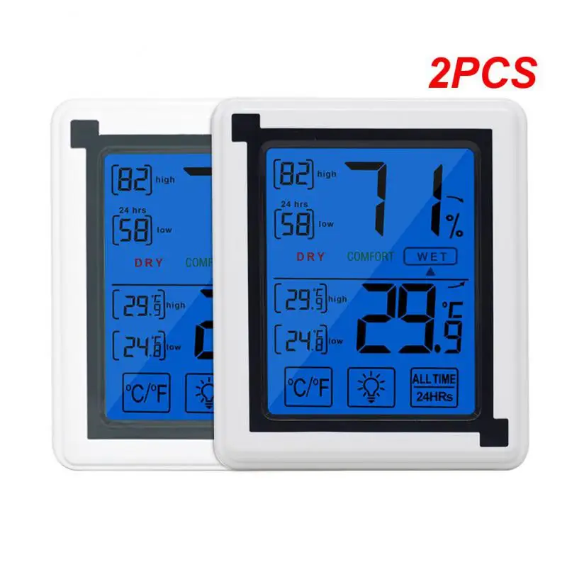 

2PCS Thermopro TP55 Indoor Digital Thermometer Hygrometer Touchscreen Backlight Humidity Temperature Sensor Weather Station For