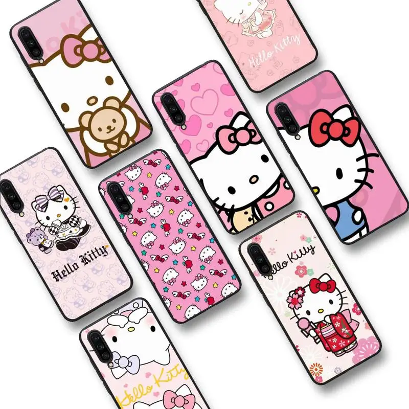 

Hello Cat Phone Case For Xiaomi Mi 5X 8 9 10 11 12 lite pro 10T PocoX3pro PocoM3 Note 10 pro lite