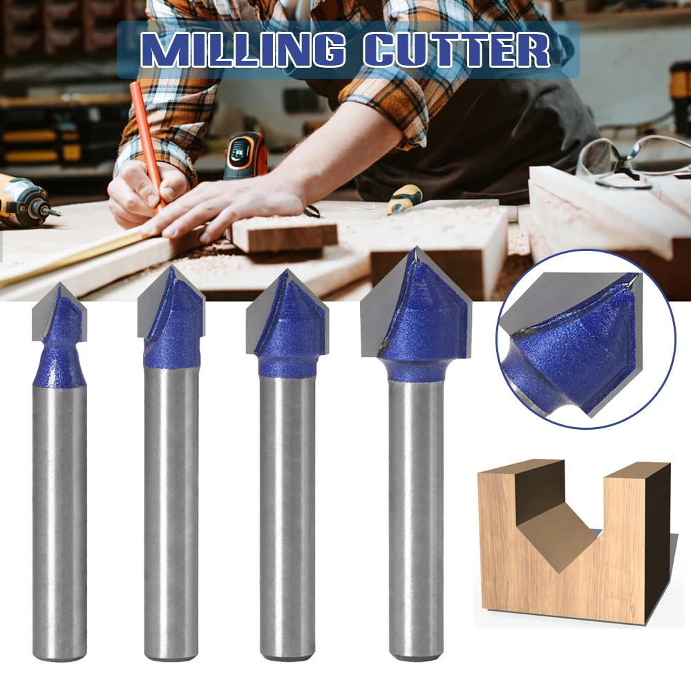 

HOT Woodworking Milling Cutter 90 Degree V-Type Trimming Machine Cutter Head