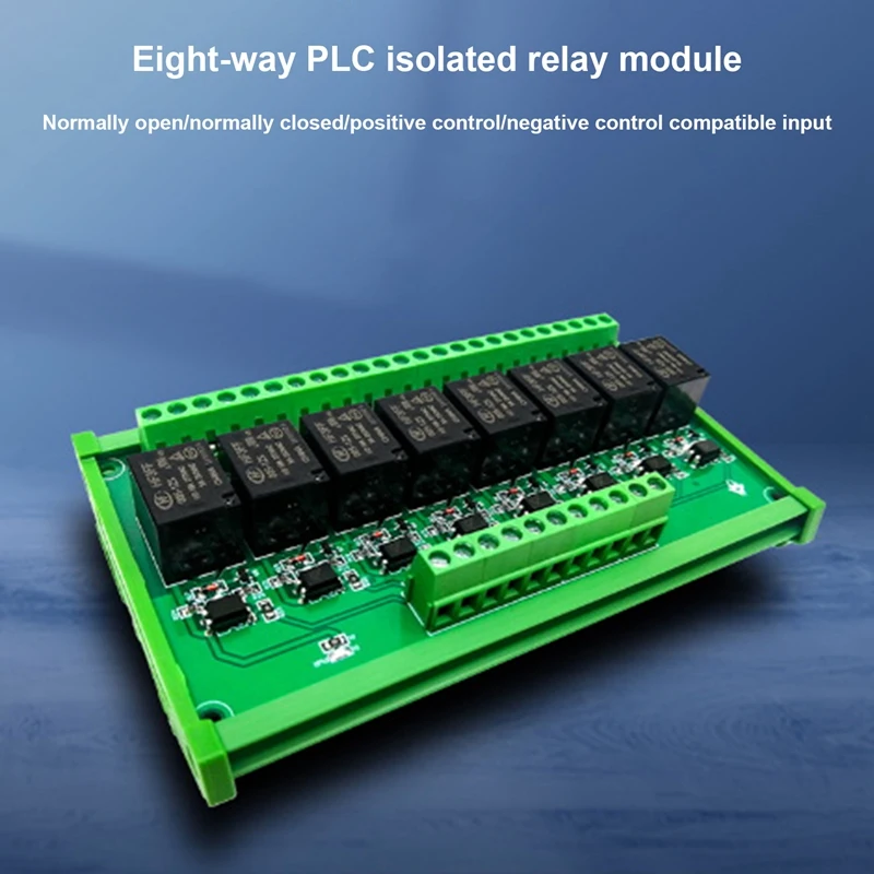

8 Way 5V/12V/24V High And Low Level Optocoupler Isolation Relay Control Module Single-Chip PLC Amplifier Board