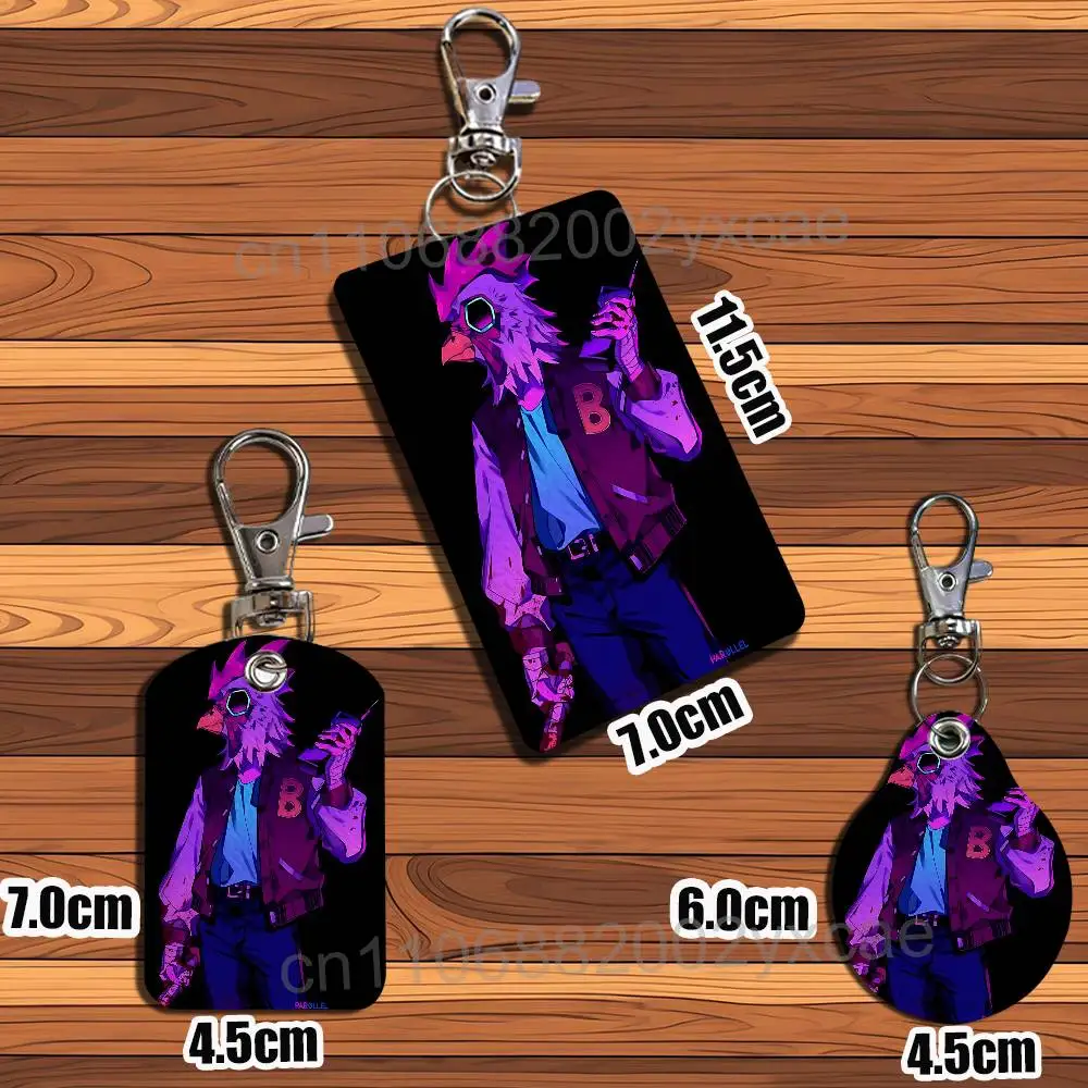 Фото Держатель для карт Rooster Jacket Game Hotline Miami: для банковских, деловых, рабочих карт, студенческих билетов, проездных, ключница №4