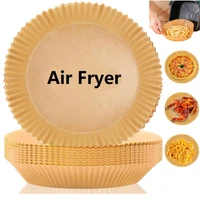 1 set fryer pot liner food grade waterproof no odor fryer liner microwave baking paper with gloves set roasting tool