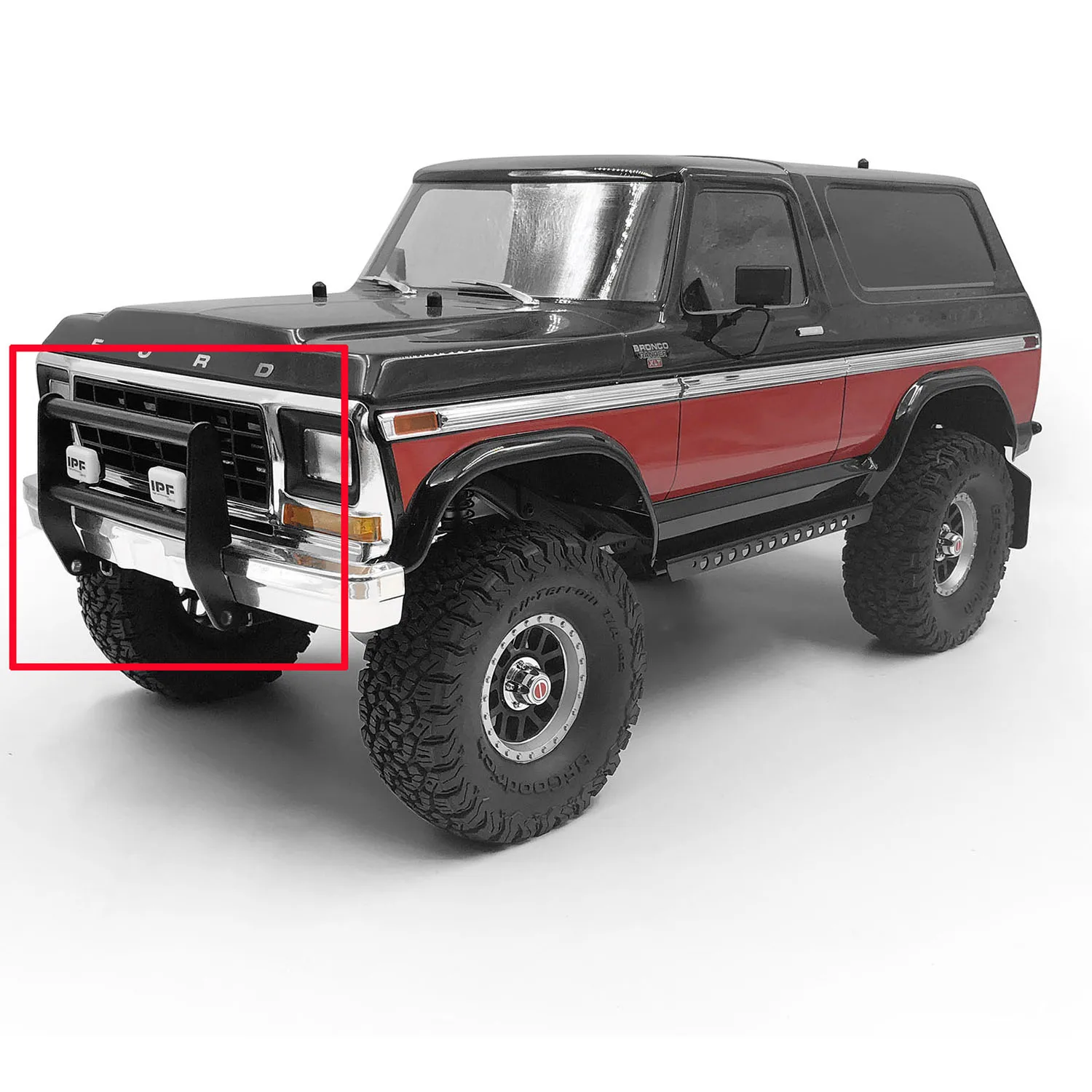 

CChand TRX4 Front Bumper Black for Ford BRONCO 79 1/10 RC Rock Crawler Car Model Defender Accessories TH21036-SMT7