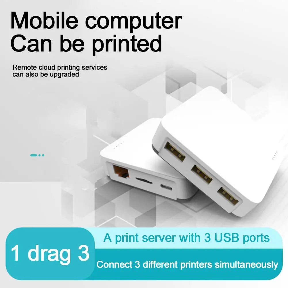 

Mini Np332 3 USB Ports Network Print Server Usb 2.0 Print Server For Wondows Xp IOS And Android V8Q3