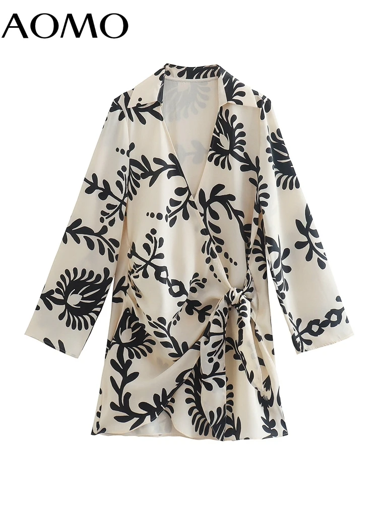 

Женское платье с цветочным принтом, с длинным рукавом