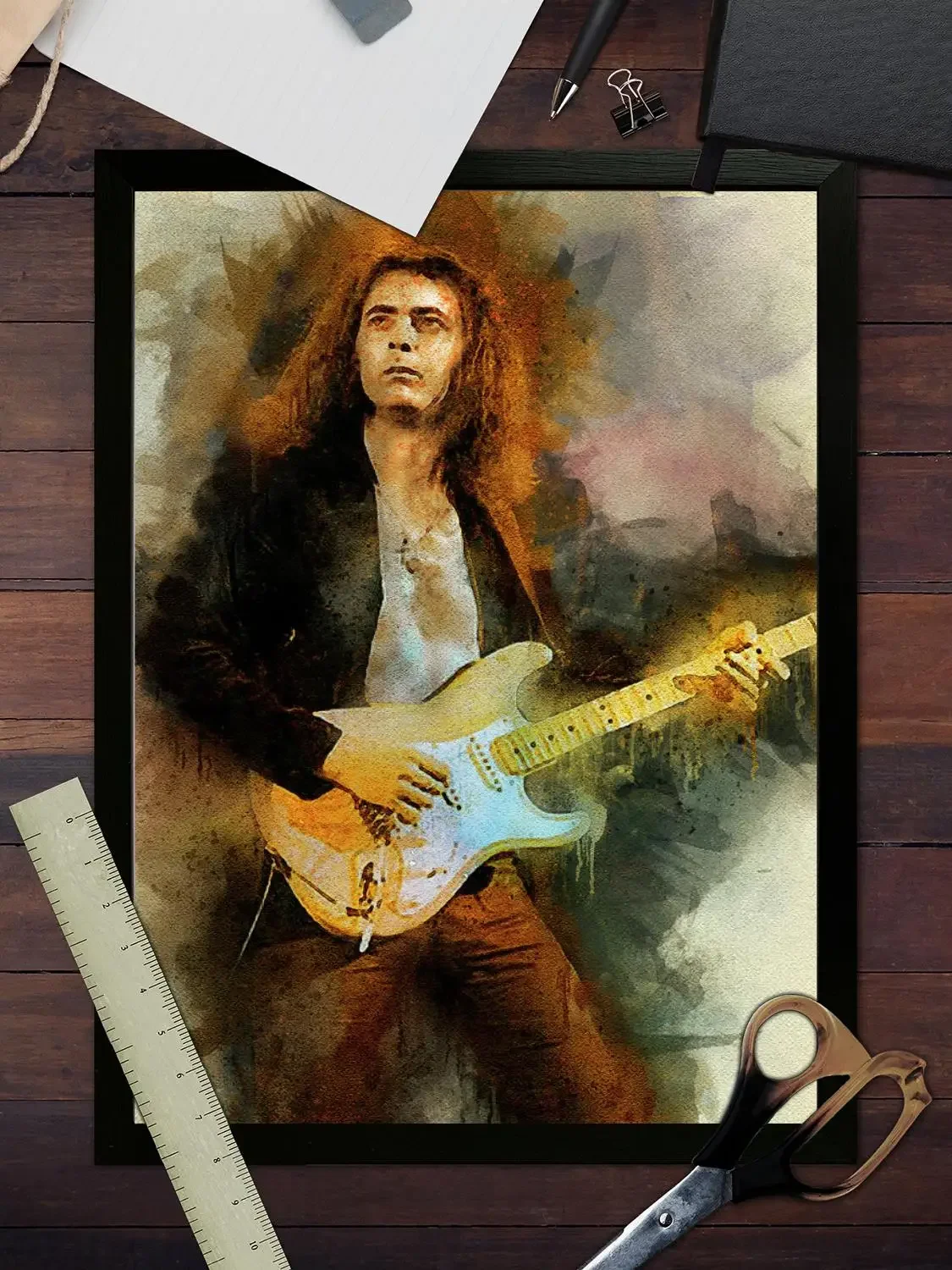 Фото Плакат на холсте Ritchie Blackmore и настенное искусство, печать с изображением, современный декор для семейной спальни, декоративная живопись №3