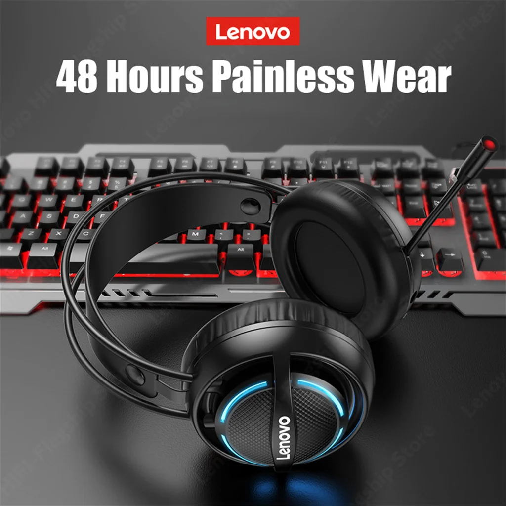 

Lenovo G30 Gaming Headphones for Internet Bar Video Game 7.1 Surround Sound for Computer PC Wired HIFI Headsets with Mic LED