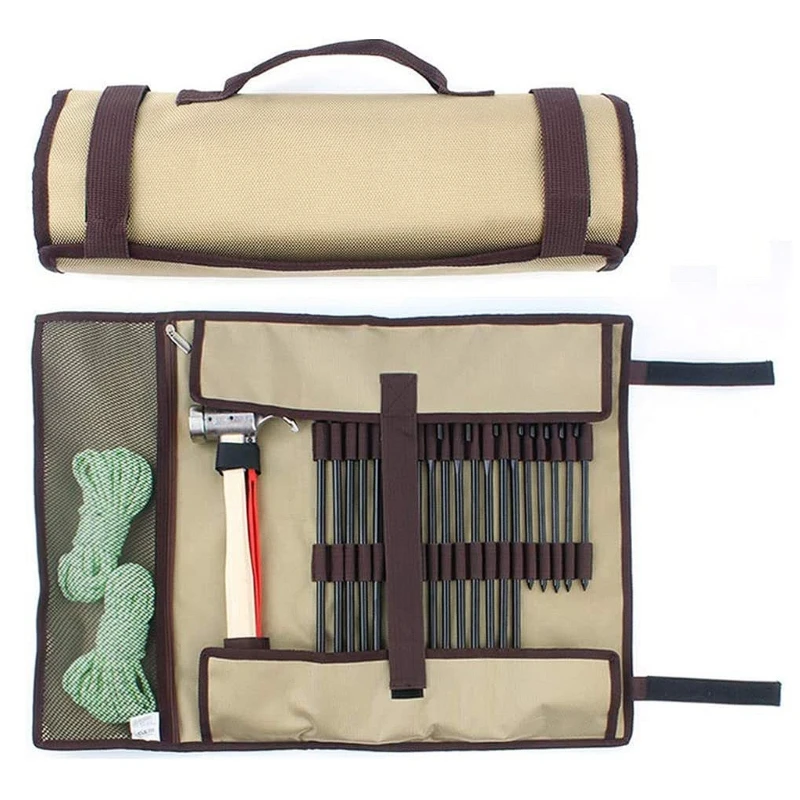 

Oxford Cloth Wind Rope Tent Pegs Nails Storage Bag Floor Nails Storage Bag Used for Storing Ground Nails and Tent Nails