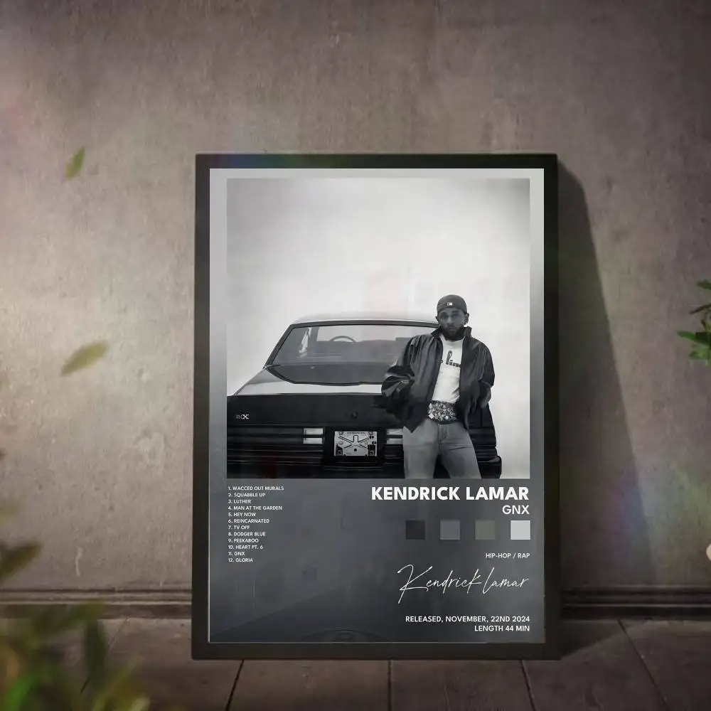 Фото K-Kendrick L-Lamar постер музыкальный альбом холст принт настенное искусство декор комнаты настенный художественный принт домашний декор 50X70 комната №2