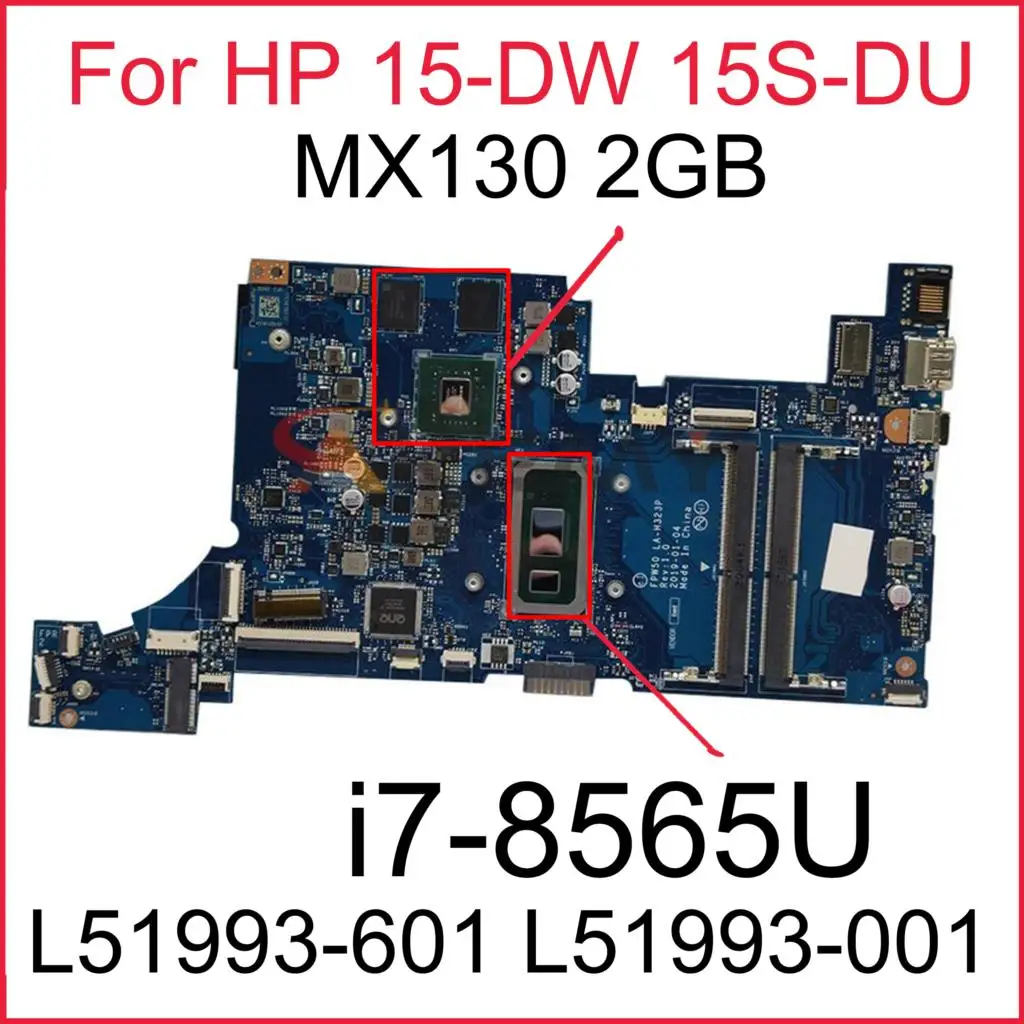 

FPW50 LA-H323P L51993-601 для HP 15-DW 15S-DU 15S-DR, материнская плата ноутбука с m2 100%, 2 Гб GPU, полностью протестирована