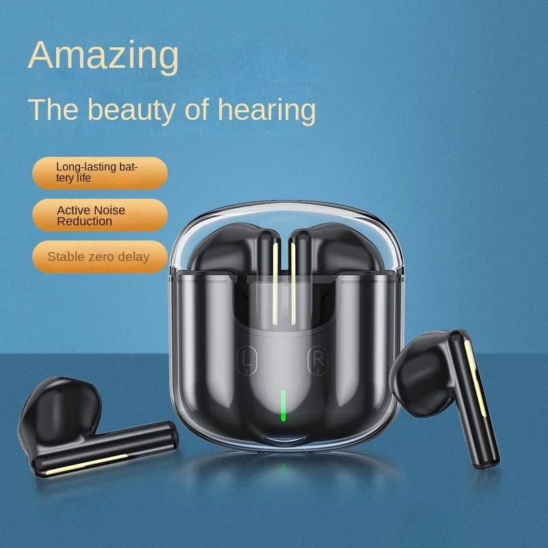 

Прозрачные Bluetooth 5,3 наушники J3 Mini полувкладыши водонепроницаемые шумоподавляющие игровые Tws Спортивные Беспроводные наушники