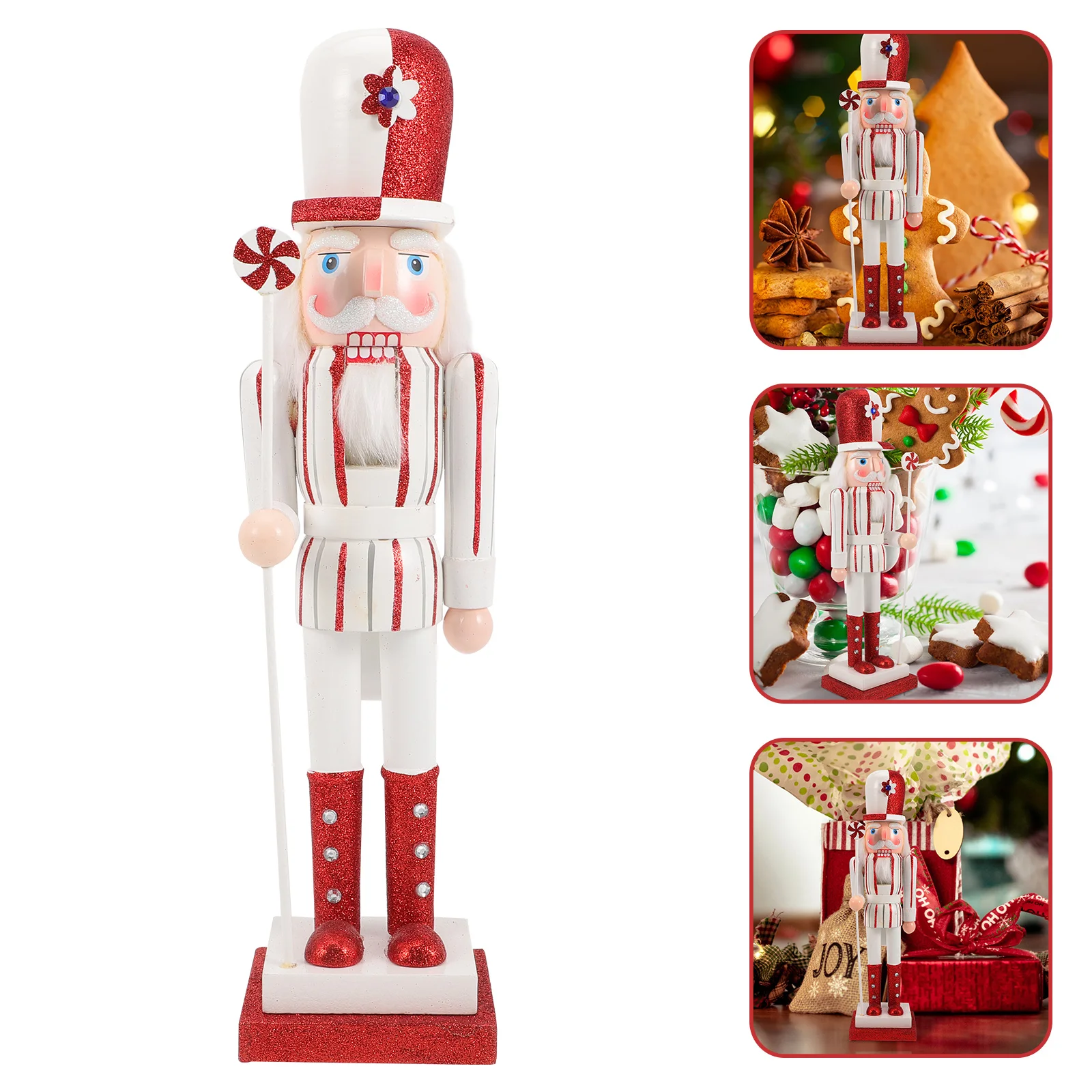 

Nutcracker Christmas Nutcrackersdecor Wood Wooden Desktop Party Figures Ornaments Craft Ornament Decoration Soldier Holiday