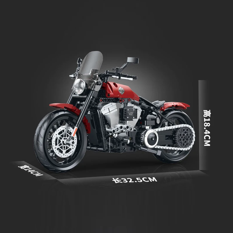 В НАЛИЧИИ MOC Технический 1:8 Мотоцикл Softail Тонкий Строительные Блоки Модель