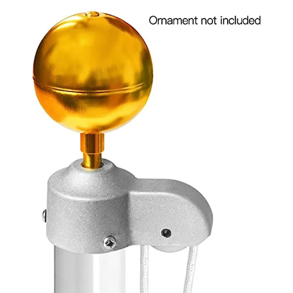 

Aluminum Flag Pole Flagpole Truck Recessed Screws 1pc Alloy Sliver 110mm*60mm*50mm Accepts 1/4\" Or Up To 5/16\"