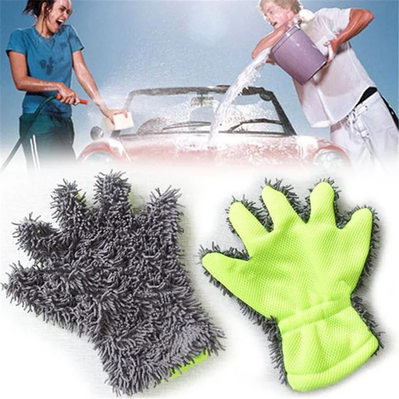 

Car Wash Cloths Glove Mitt Soft Mesh Backing No Scratch Ultrafine Fiber Chenille Microfiber For Car Wash And Cleaning