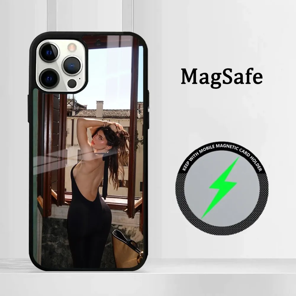 Чехол для телефона с рисунком звезды актера привлекательной девушки зеркальный