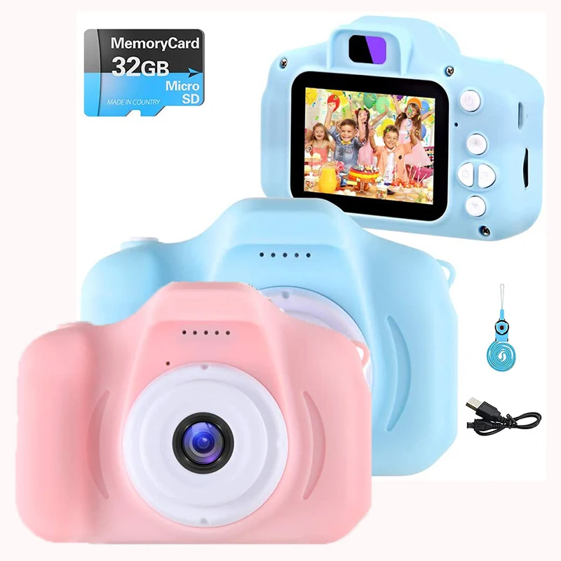 

Kids Selfie Digital Camera Mini Educational Toys For Children Toddler Birthday Gift 2 Inch 1080P Projection HD Video Recorder