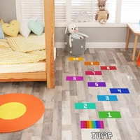 colorful digital childrens preschool education jump game ground paste kindergarten living room bedroom decorative wall sticker