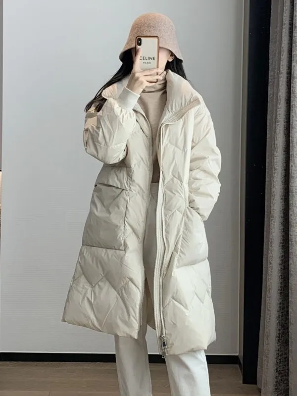 

Winter Women's Jacket Female 2023 Clothing 90% White Duck Down Coat Korean Long Coats Fashion Puffer Jackets Abrigos De Mujer