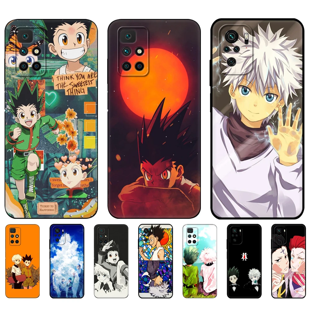 Черный чехол из ТПУ для Xiaomi Redmi 9T Note 10 5G 4G Pro 10S HUNTER x HxH Gon Killua anime(1) - купить по