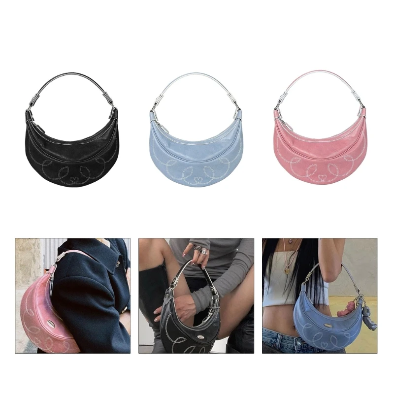 

Сумка на плечо в форме полумесяца, водонепроницаемая сумка для подмышек из искусственной кожи, женская сумка-кошелек