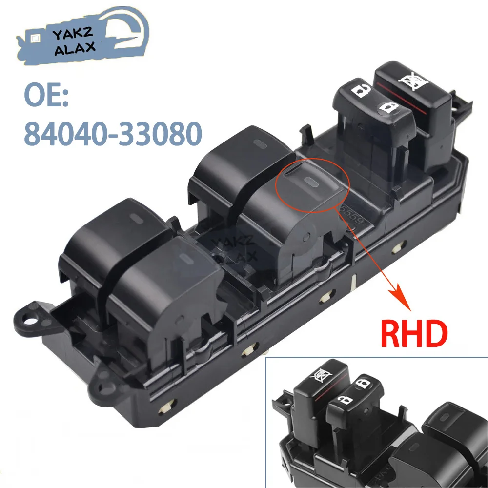 Фото RHD 84040-33080 Электрический главный переключатель управления стеклоподъемником для Toyota Land Cruiser 200 Prado 150 Allion Camry Alphard Corolla №1