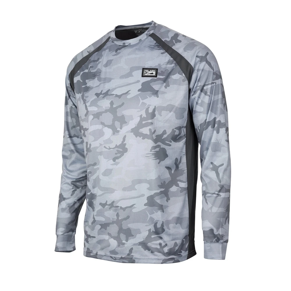 Pelagic Gear Long Sleeve Fishing Shirt Men Uv Clothing Hooded Coat Sun Protectio Breathable Anti Mosquito Thin Fishing Shirts