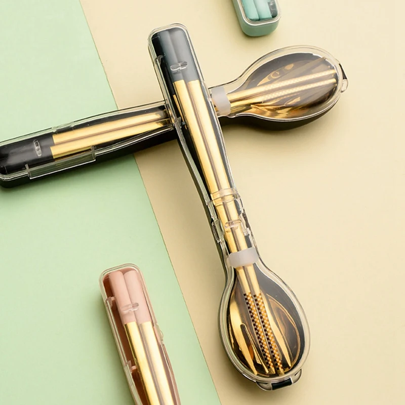 3 шт. набор столовой посуды из нержавеющей стали столовые приборы для кемпинга