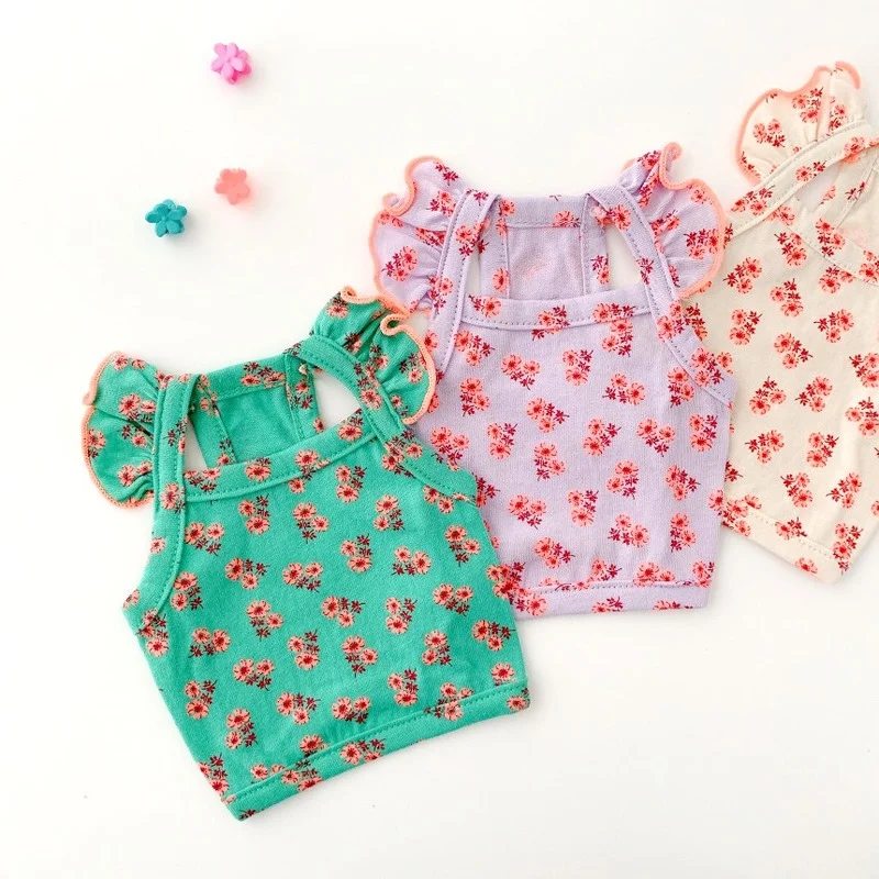 

Print Floral Pet Dog Clothes Fashion Clothing Dogs Super Small Cute Chihuahua Thin Print Breathable Summer Green Boy Mascotas