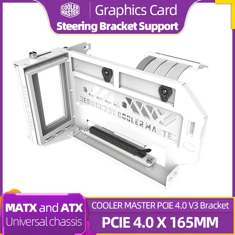 Master Pcie 4.0 X16 Universal Vertical Gpu Kit Riser Holder Atx Matx Case Vertical Graphics Card Steering Bracket Support