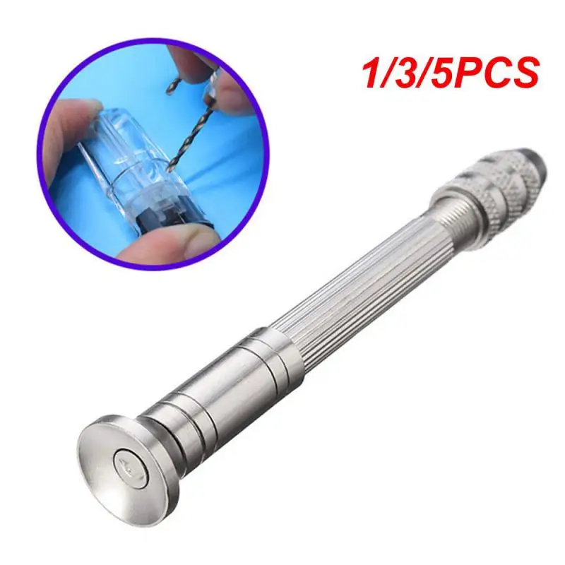 

1/3/5PCS Woodworking Tools Drilling Rotary Tool Mini Manual Drill Bit Aluminum Alloy Micro 0.3-3.4mm Hand Drill for