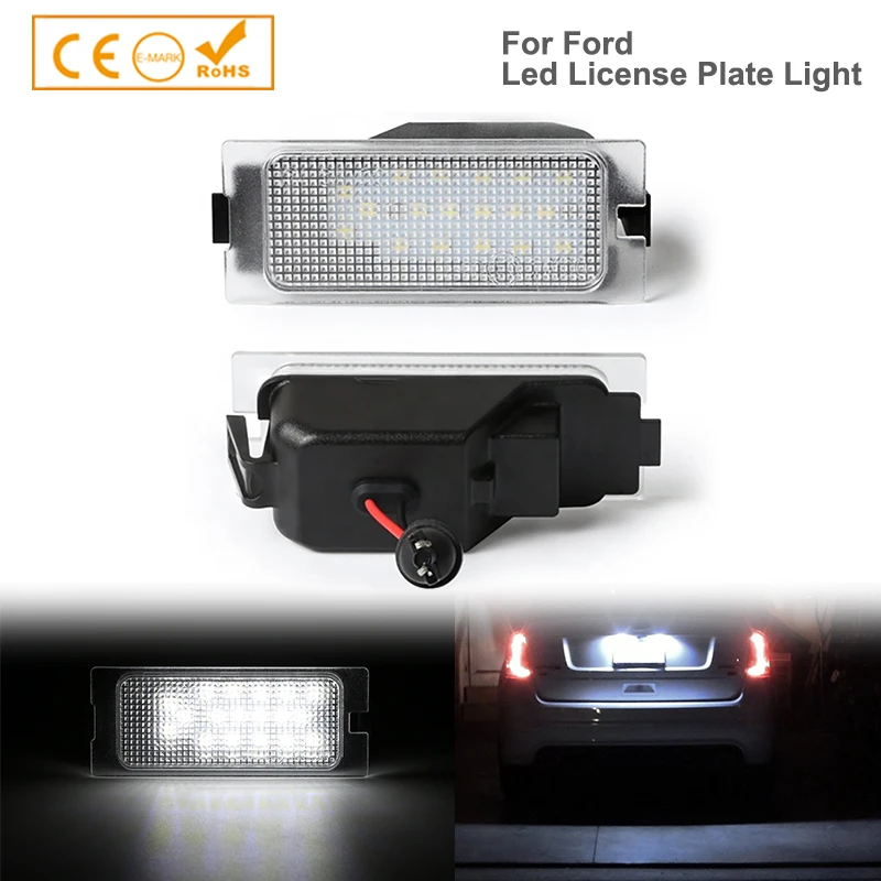 

2x Super Bright Led License Plate Light Lamps Assembly Replacement For 2007-2014 Edge 2008-2012 Escape 2008-2011 Mercury Mariner