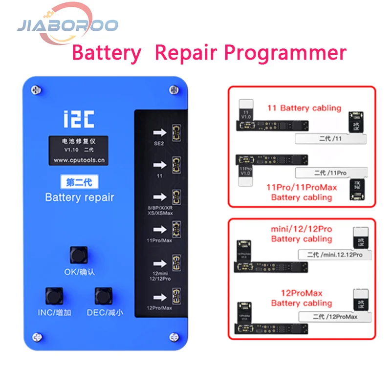 

Программатор i2C для ремонта аккумулятора, гибкий кабель для iPhone 8-13 Pro Max, ошибка ремонта данных, повреждение здоровья, цикл изменения времени