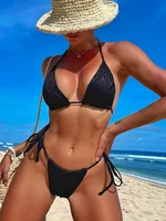 bathing suit women 2022 summer sexy lace bikini set solid color casual beach swimwear push up one piece swimming suit for women