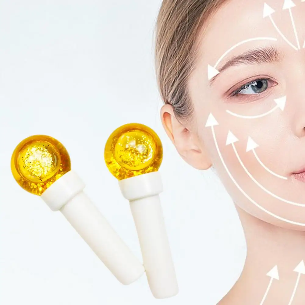 

2Pcs Ice Globe Rollers Cold Balls for Eye Massage Ice Hockey Energy Crystal Face Roller Ball Massage Roller Skin Care Tools
