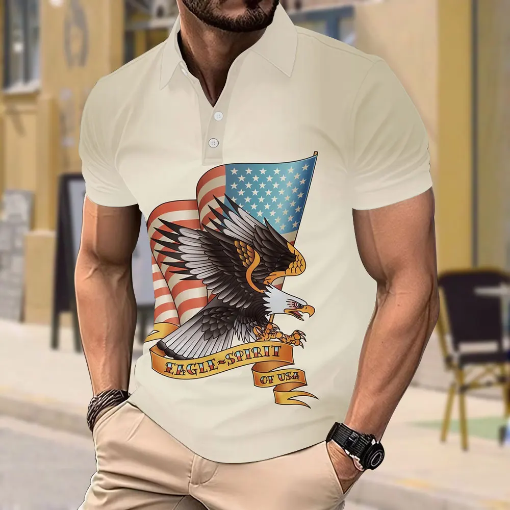 Тропическая модная мужская футболка с коротким рукавом American Eagle 3d принтом и