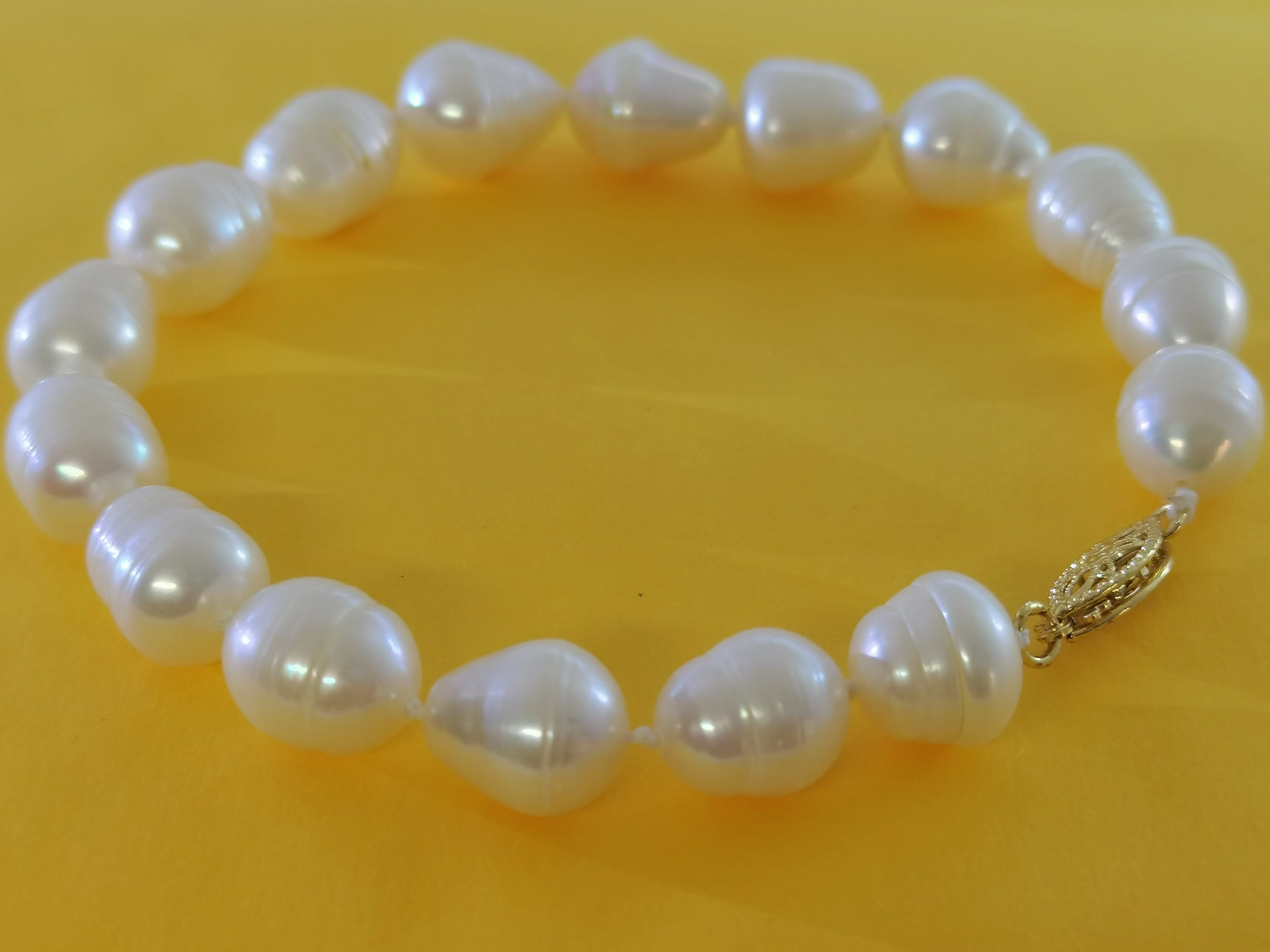 

Stunning AAA 10-12mm south sea white pearl bracelet 8" Premium Jewelry Gifts Jewelry