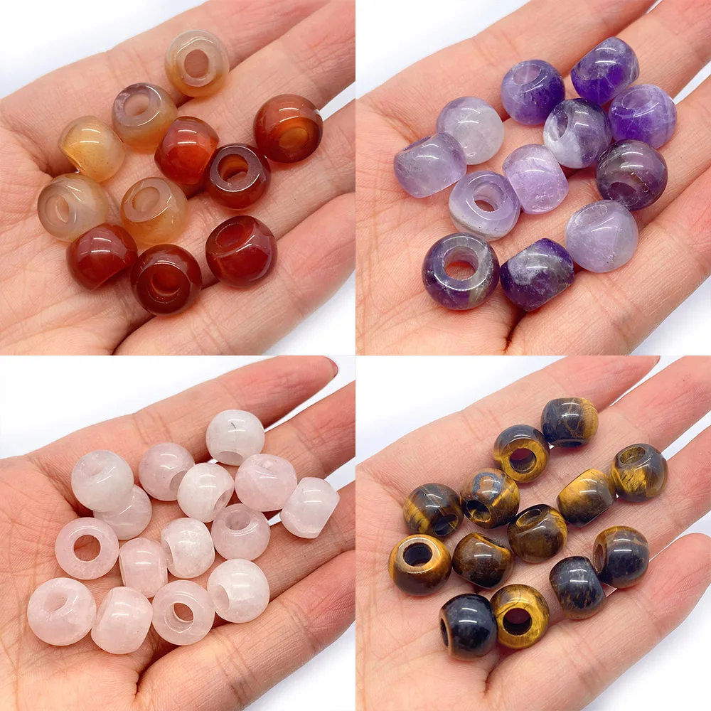 

Round Ball Shape Polished Perforated Beads Natural Stone Tiger Eye Beads Diy Jewelry Making Necklace Pendant Earrings Charm