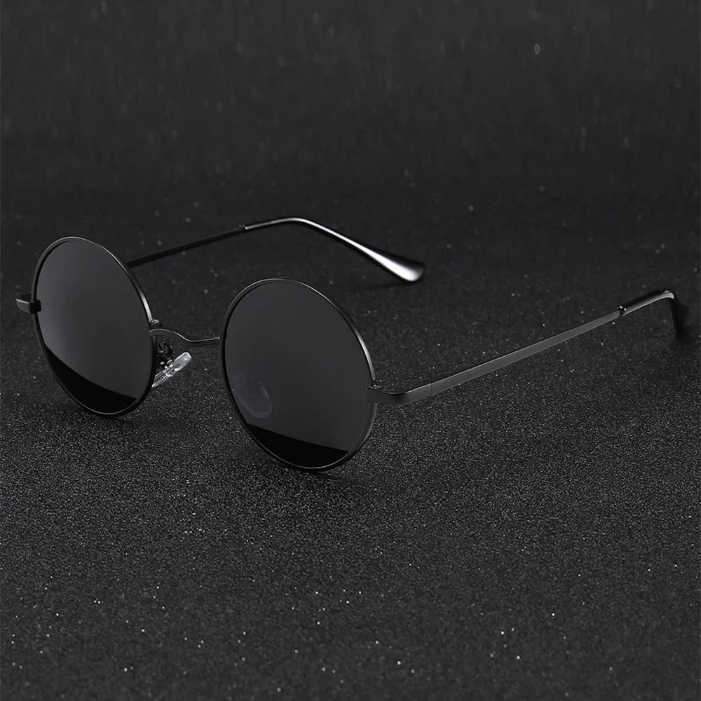 Круглые модные поляризационные солнцезащитные очки для мужчин и женщин