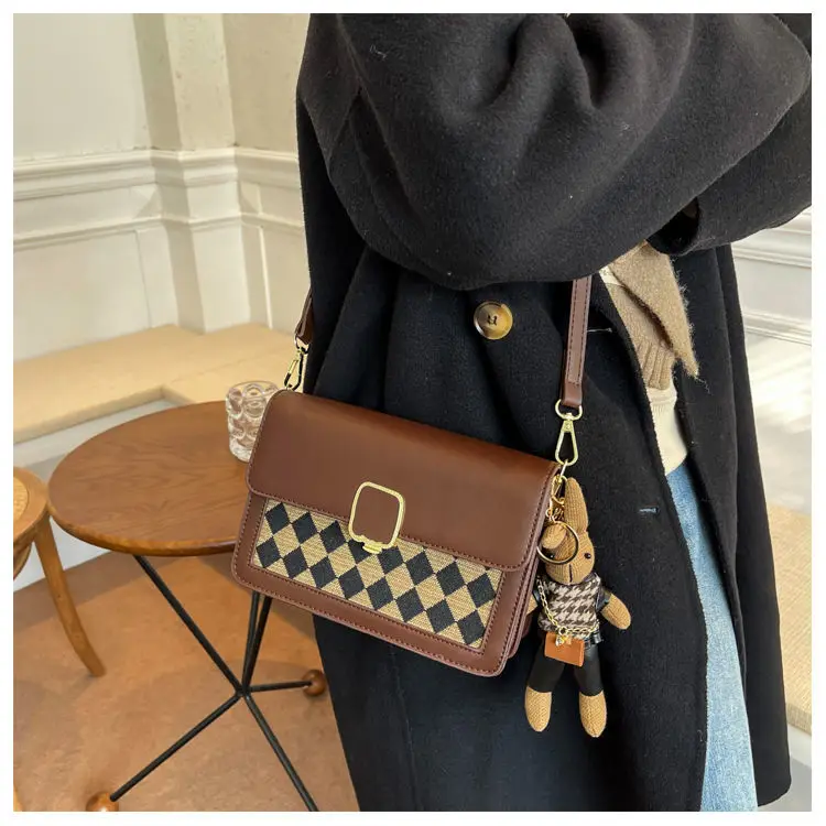 

Женская сумка осень-зима, Женская литературная сумка на одно плечо, офисные женские повседневные сумки через плечо, однотонные Простые Сумк...