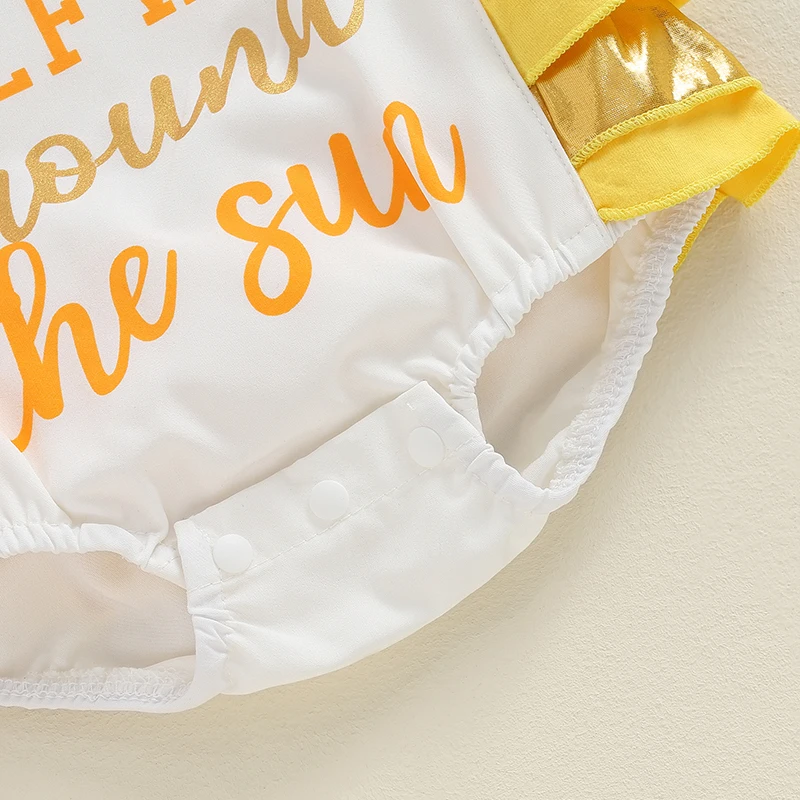 Детский летний комбинезон с оборками и повязкой на голову