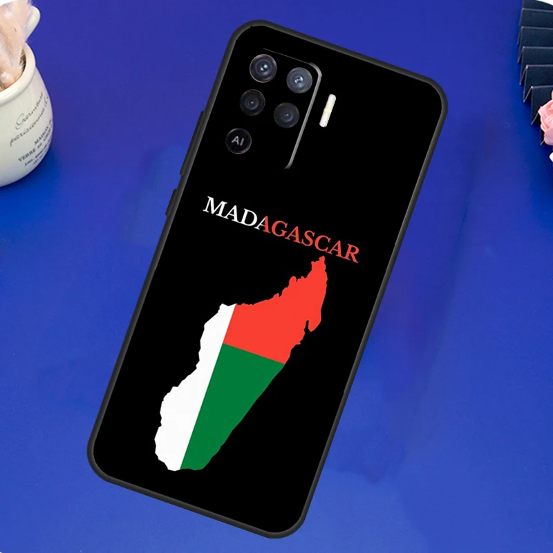 Madagascar Flag Case For OPPO A17 A57 A77 A78 A15 A16 A52 A72 A76 A96 A74 A94 A5 A9 A31 A93 A54S A53S A57S |