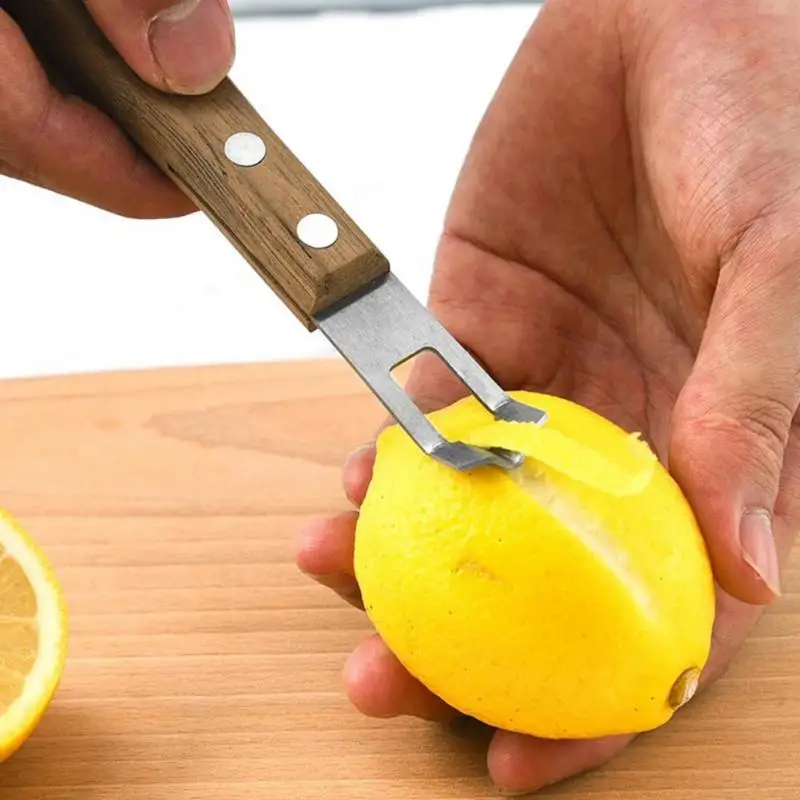 

Vegetable Carrot Lemon Peeler Cocktail Cheese Citrus Wooden Handle Rust-proof Vegetable Slicer Fruit Peeler Grater Peeler