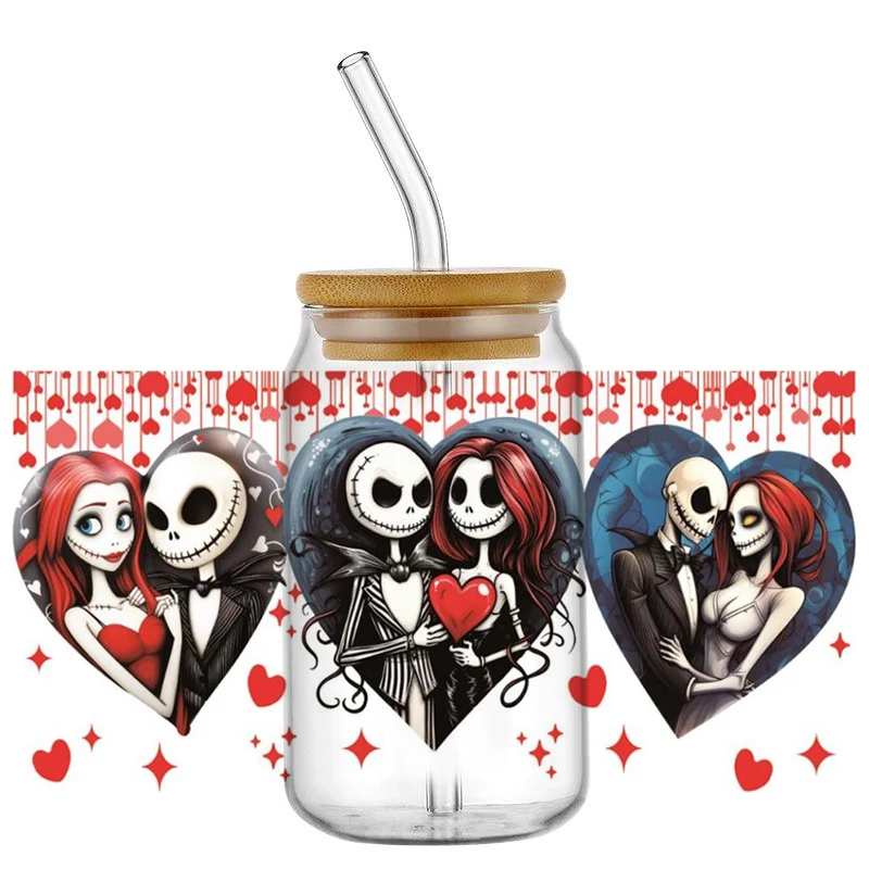 Фото Наклейки для декора Jack Sally Libbey, 16 унций, УФ-печать DTF, для стаканов, пивных бокалов, банок, самоклеящиеся, моющиеся, для домашнего декора №5