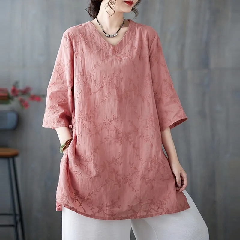 Женская Повседневная футболка Новое поступление 2024 летние свободные женские