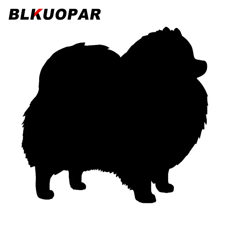 BLKUOPAR померанский шпиц, милый силуэт, наклейки на автомобиль, высечка JDM, ассесоиры, Виниловая наклейка на автомобильный шлем, наклейка на мотоциклетный шлем, сделай сам