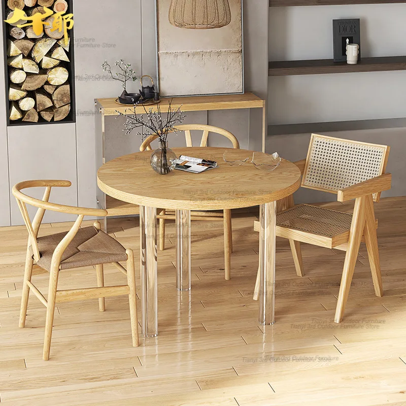 Деревянные офисные обеденные столы кофейная кухня Акриловый Обеденный Стол для