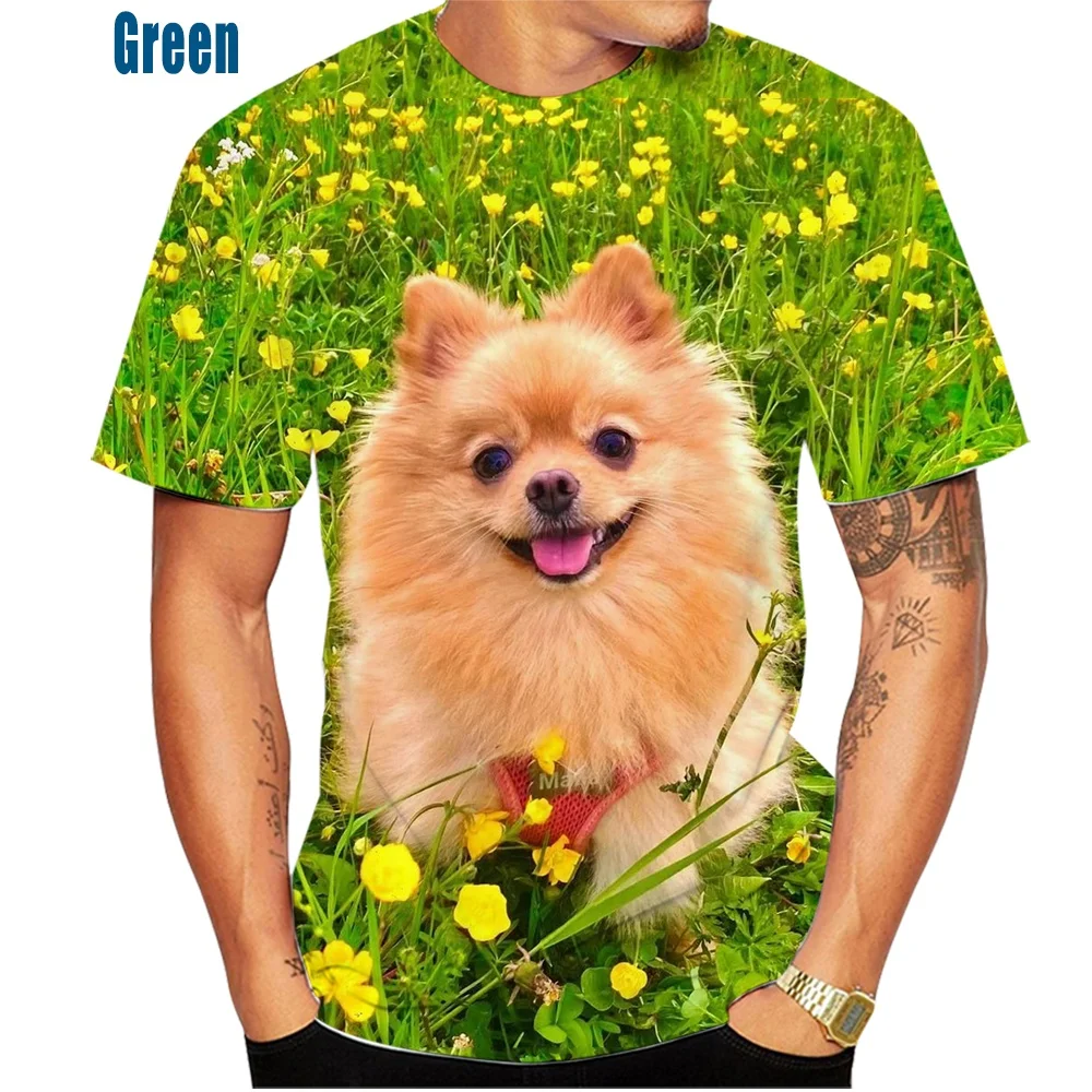 

New 2023 Summer Hot Sale Cute Dog Funny Dog 3D Printing Fashion Casual Round Neck T-shirt Oversized Clothing 6XL Tees Tops